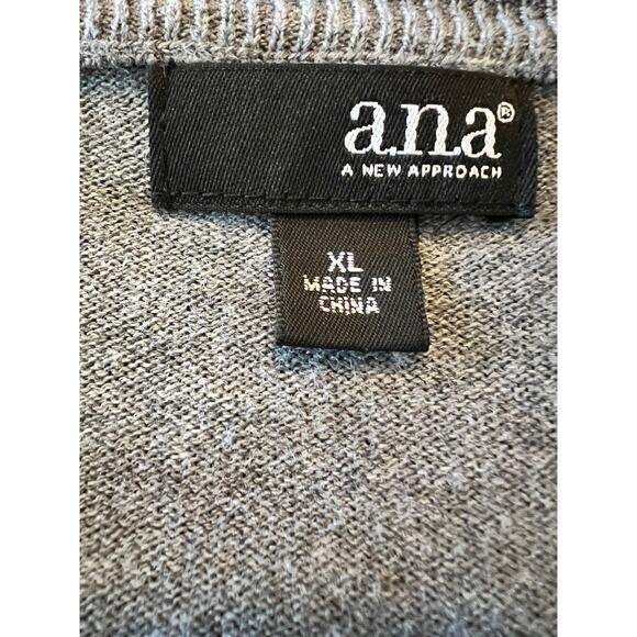 A.N.A. Purple Lightweight Striped Purple Gray Sequins Sweater Large - Picture 12 of 14